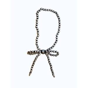 NEW ROWDY CROWD women's bow stretch bracelet in silver beaded